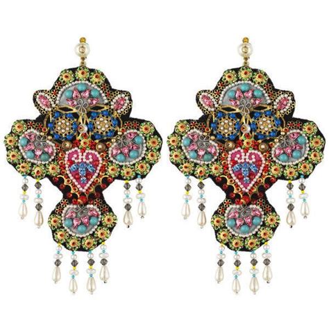 gucci embroidered earrings.